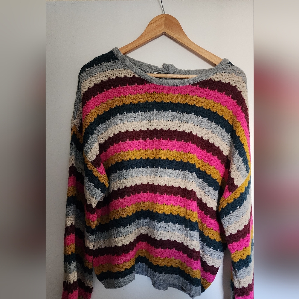 Colorful striped sweater